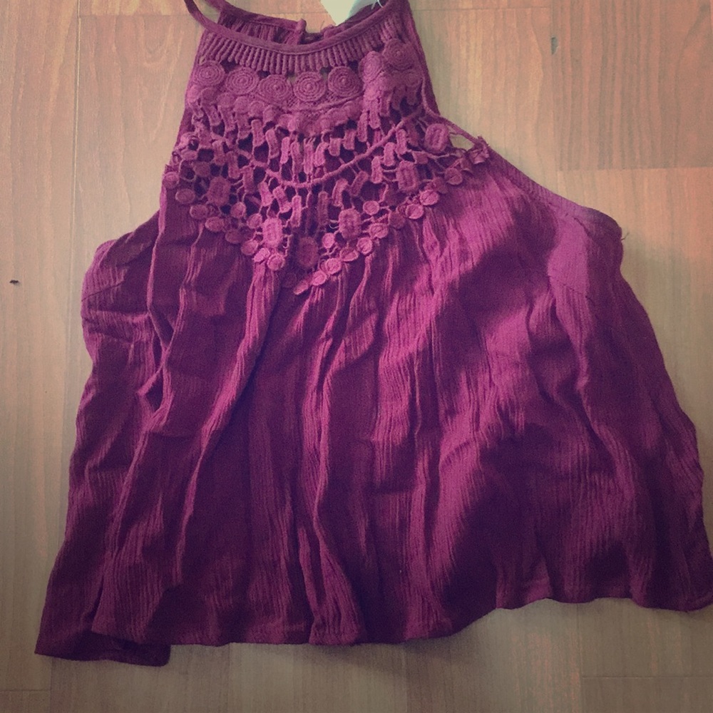 Maroon crop top